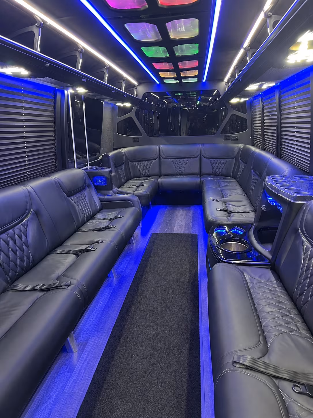 18 Passenger Party Bus Inside