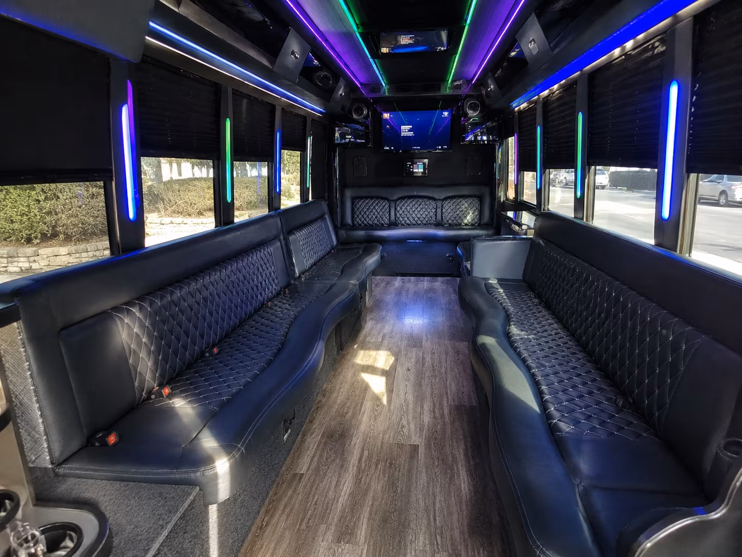 20 Passenger Party Bus Inside