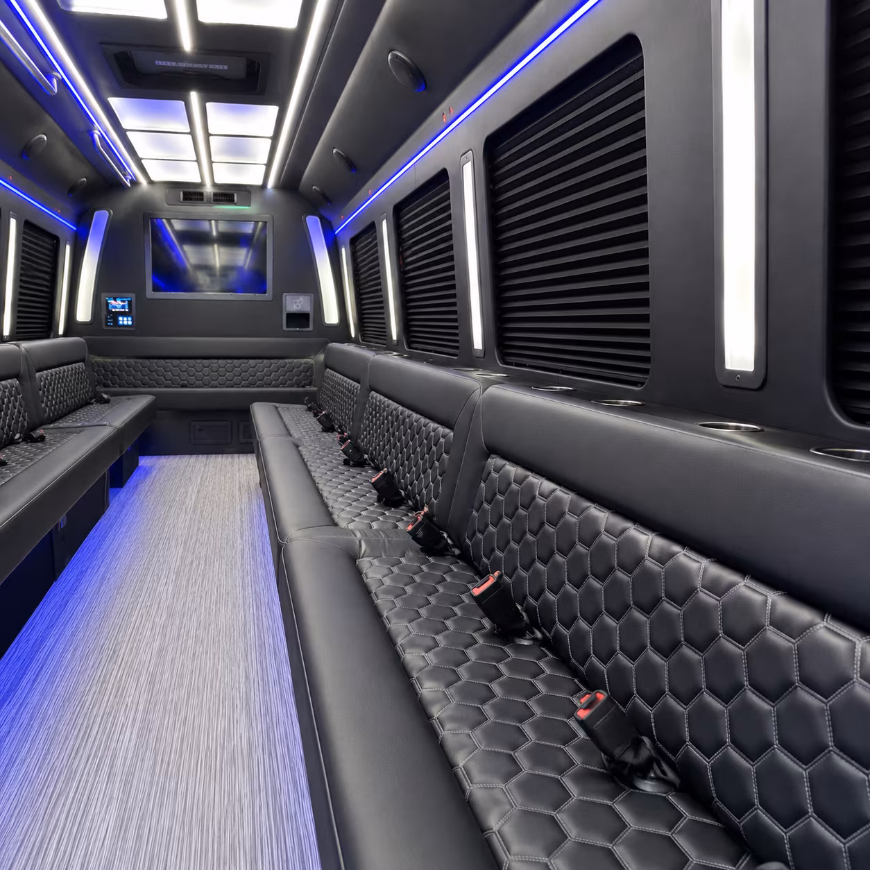 50 Passenger Party Bus Interior