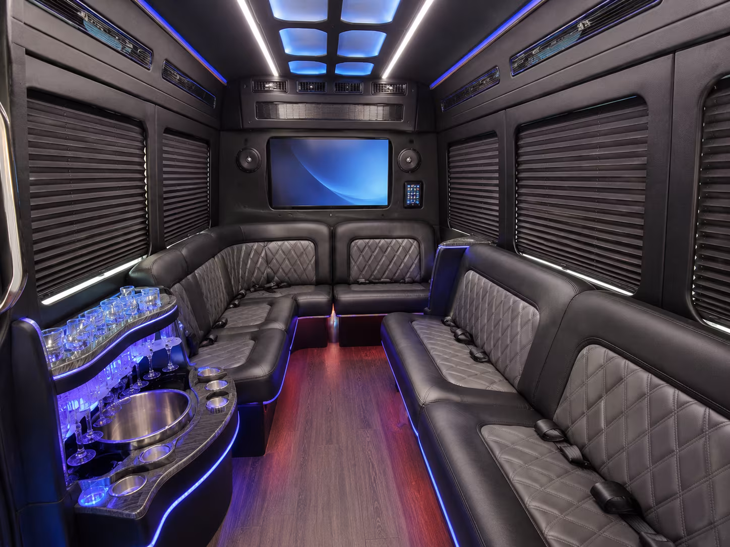 14 Passenger Sprinter Limo Interior