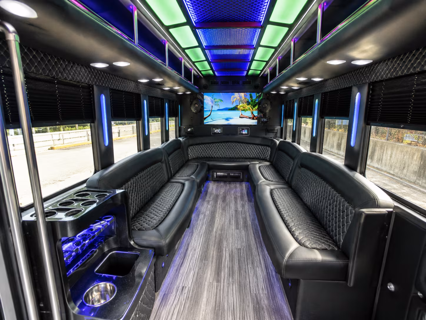 Tacoma Bachelor & Bachelorette Transportation party bus exterior