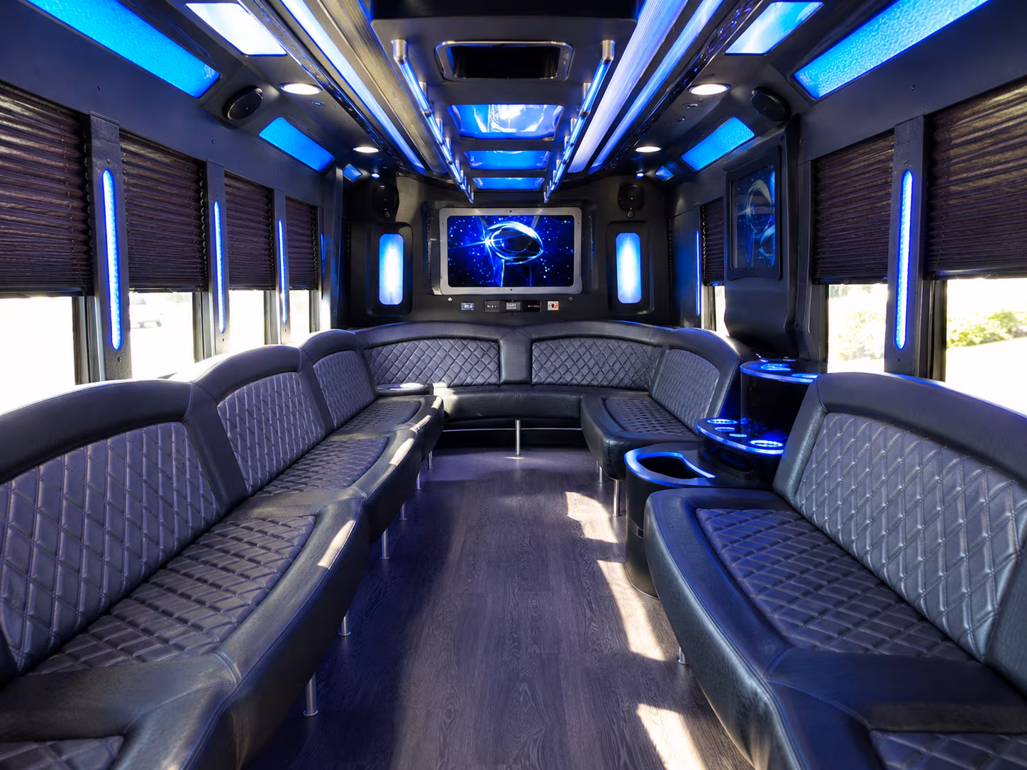 Tacoma Birthday, Sweet 16, & Quinceañera Transportation party bus exterior