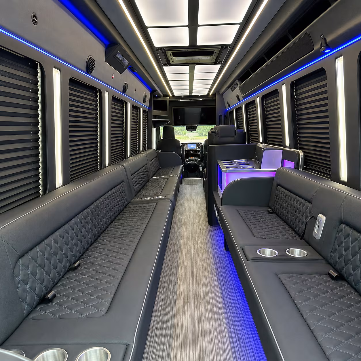 Tacoma Concert & Music Festival Transportation party bus interior