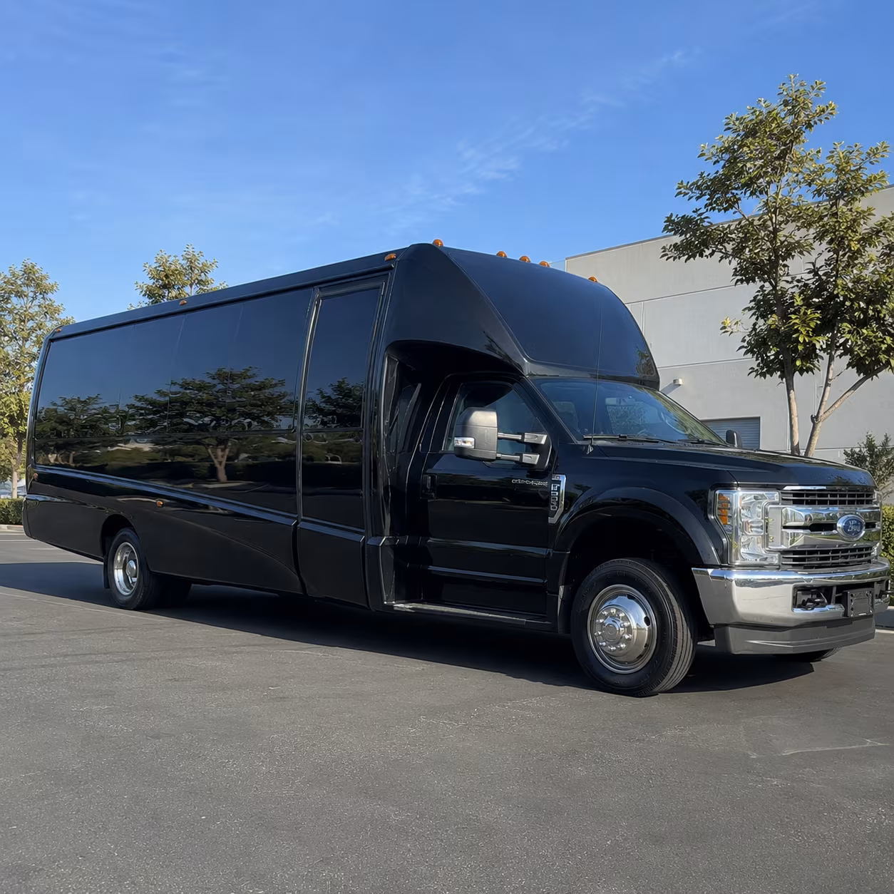 Tacoma Private Event Transportation party bus exterior
