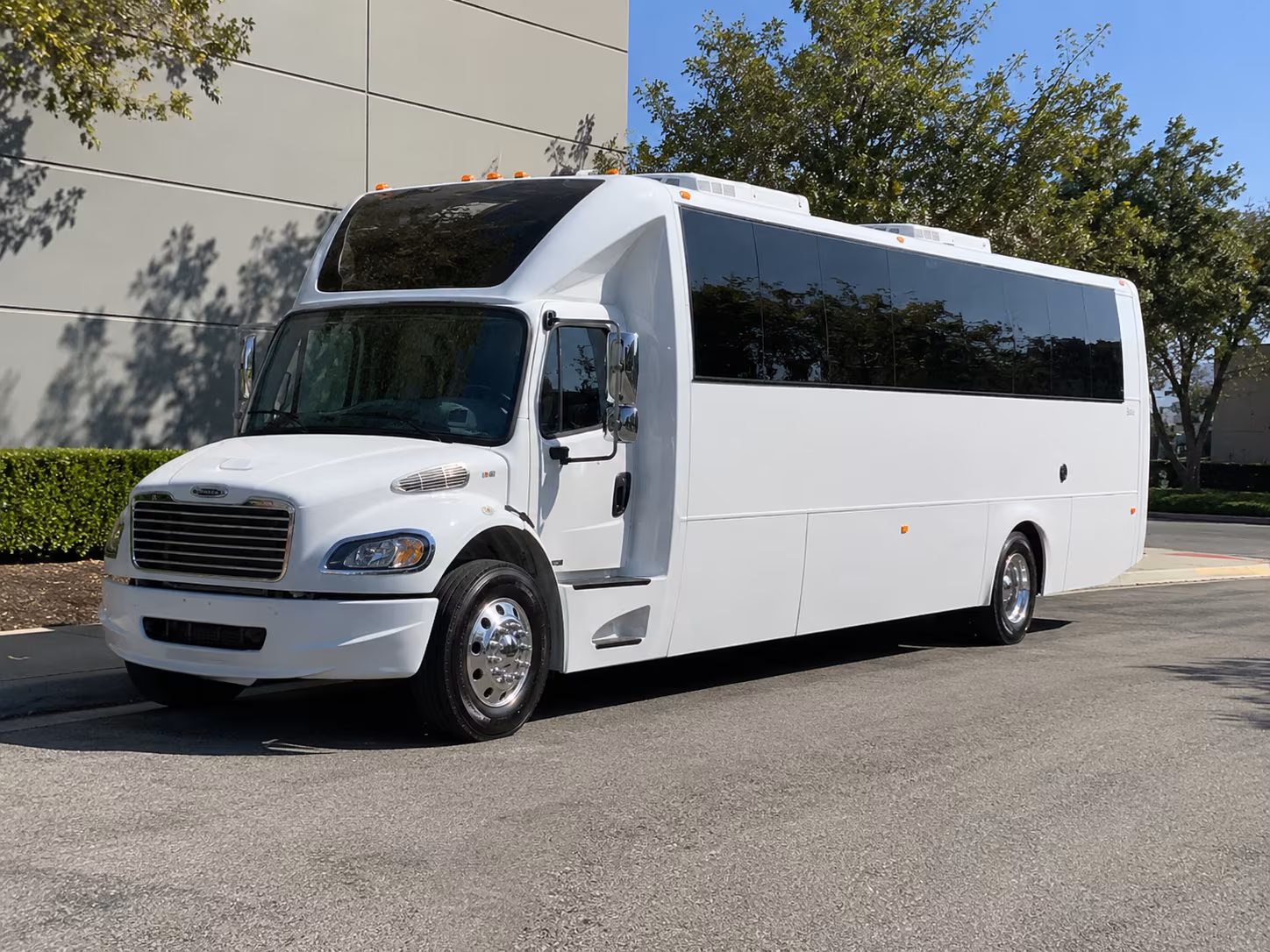 Tacoma Private Event Transportation party bus exterior