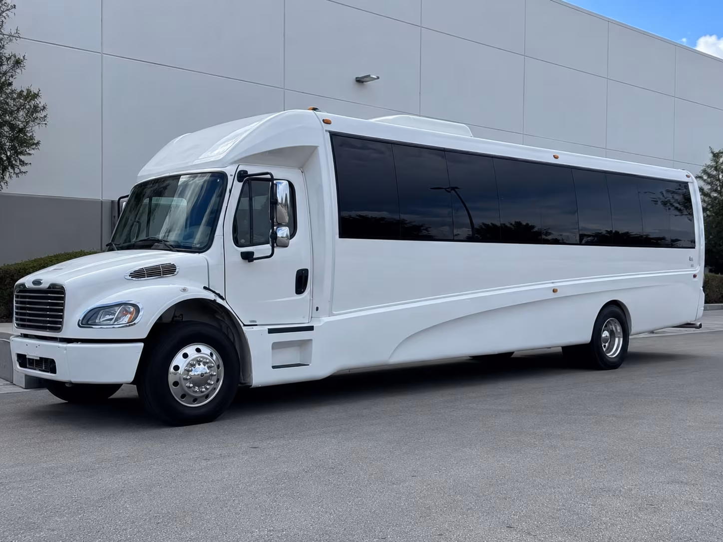 Tacoma Private Event Transportation party bus exterior
