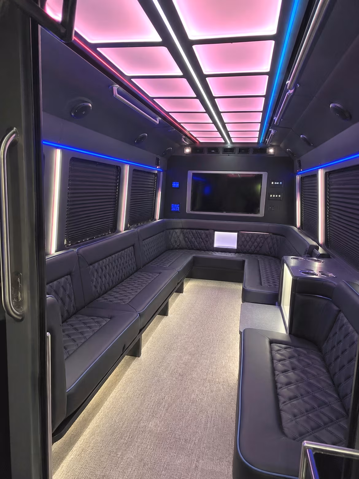 Tacoma Private Event Transportation party bus interior