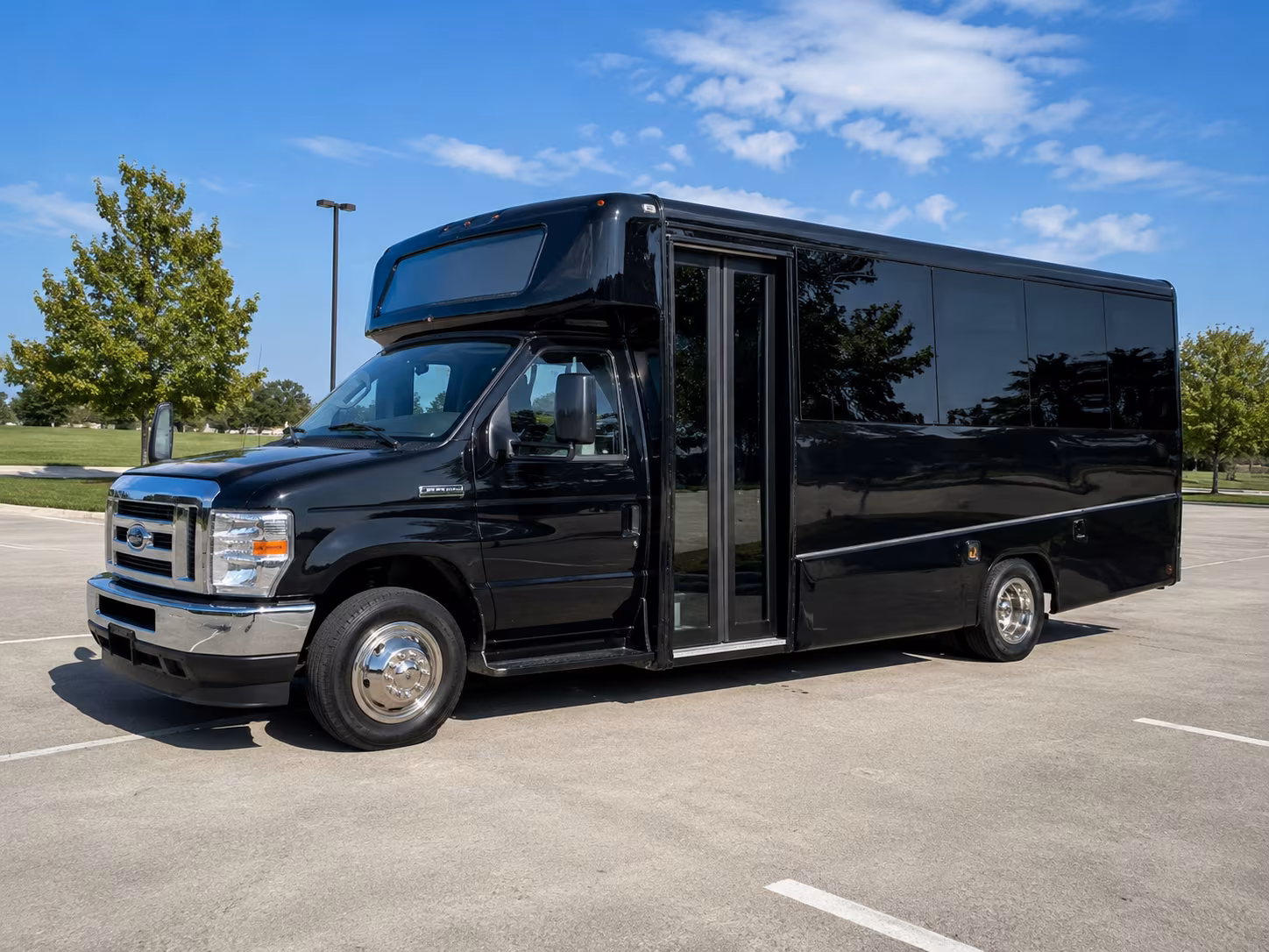 Tacoma School Event Transportation party bus exterior
