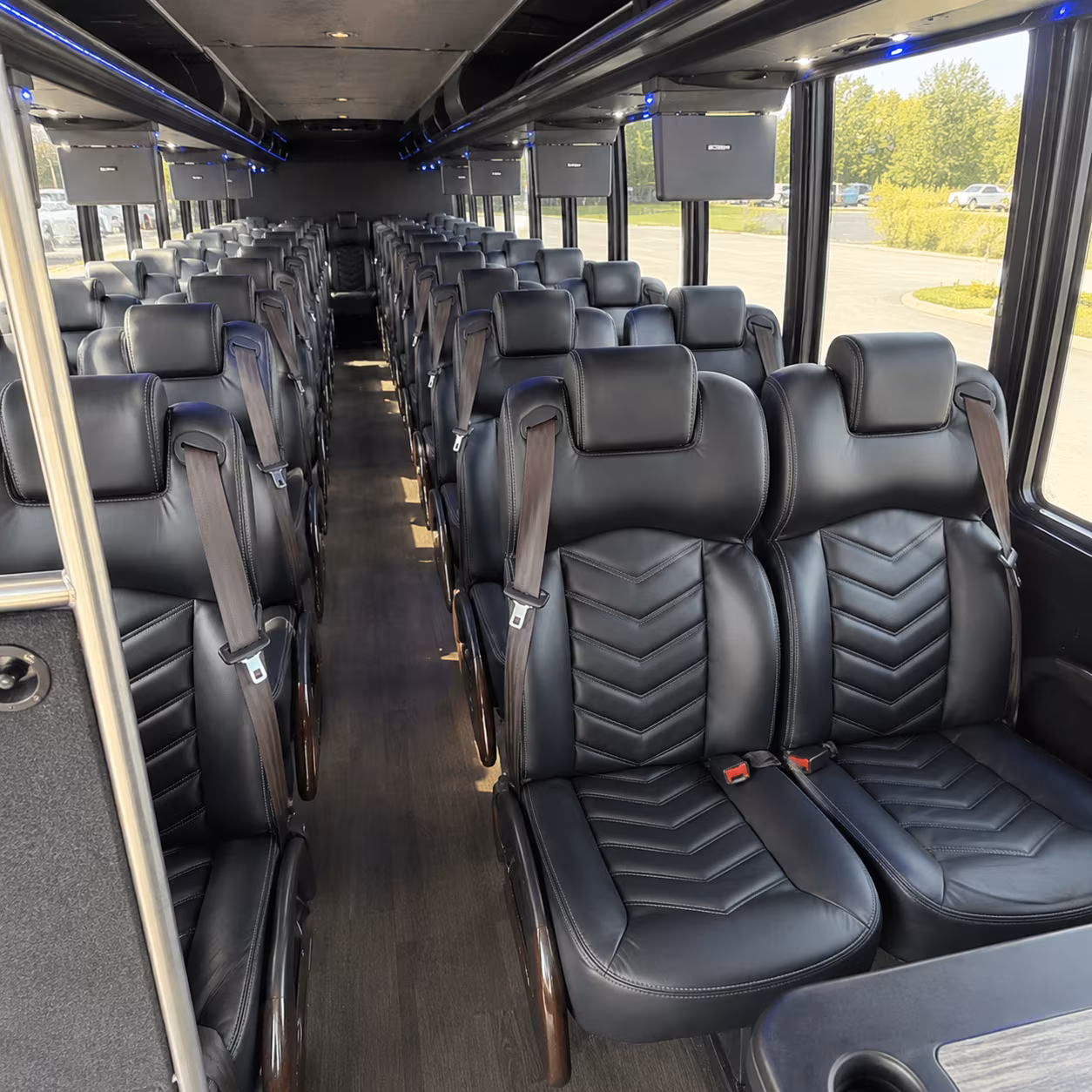 Tacoma School Event Transportation party bus interior