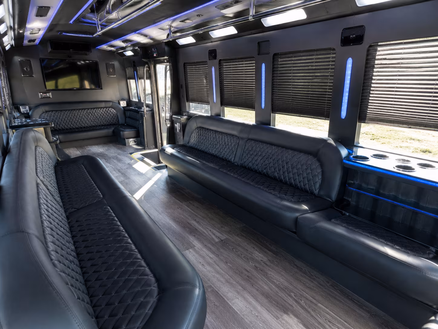 Tacoma Sporting Event Transportation party bus interior