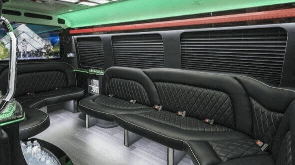 Interior of Charter Bus Company Federal Way's 15 Passenger Party Bus in Federal Way