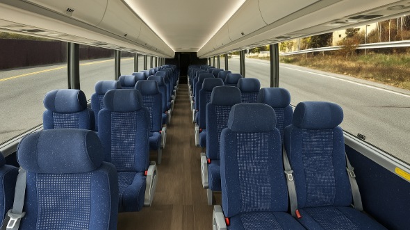 Interior of Charter Bus Company Tacoma's 25 Passenger Mini Bus in Tacoma