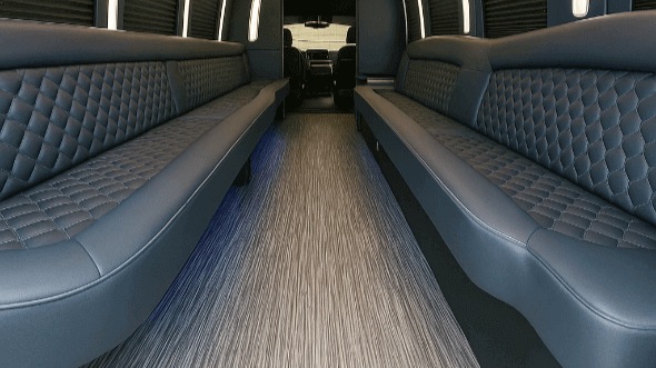 Interior of Charter Bus Company Federal Way's 30 Passenger Party Bus in Federal Way