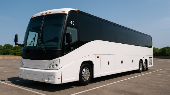 Exterior of Charter Bus Company Tacoma's 40 Passenger Charter Bus in Tacoma