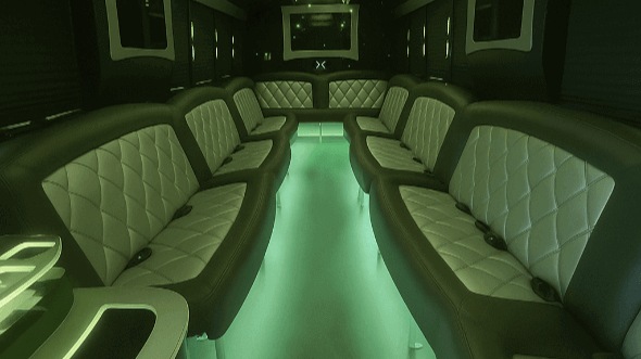 Interior of Charter Bus Company Renton's 40 Passenger Party Bus in Renton