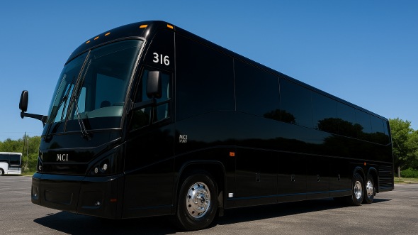 Exterior of Charter Bus Company Tacoma's 55 Passenger Charter Bus in Tacoma