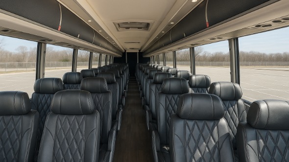 Interior of Charter Bus Company Tacoma's ADA Charter Bus in Tacoma