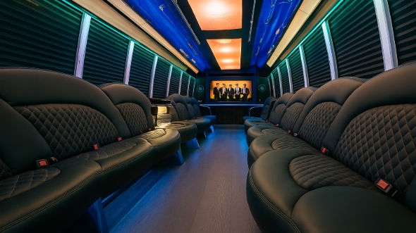 tacoma 25 passenger party bus inside
